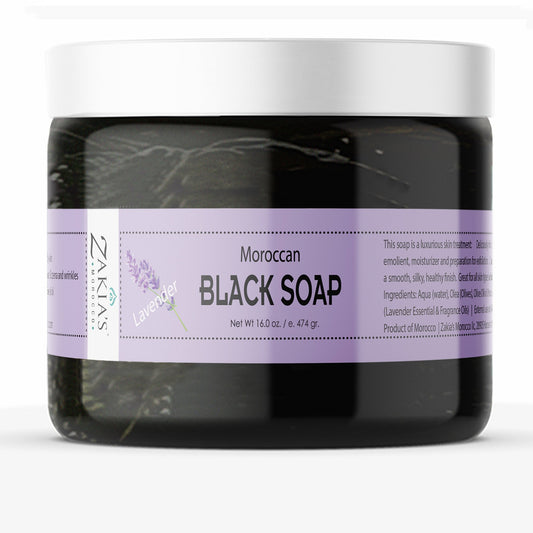 Moroccan "Beldi" Black Soap Lavender - 16 oz Value Size