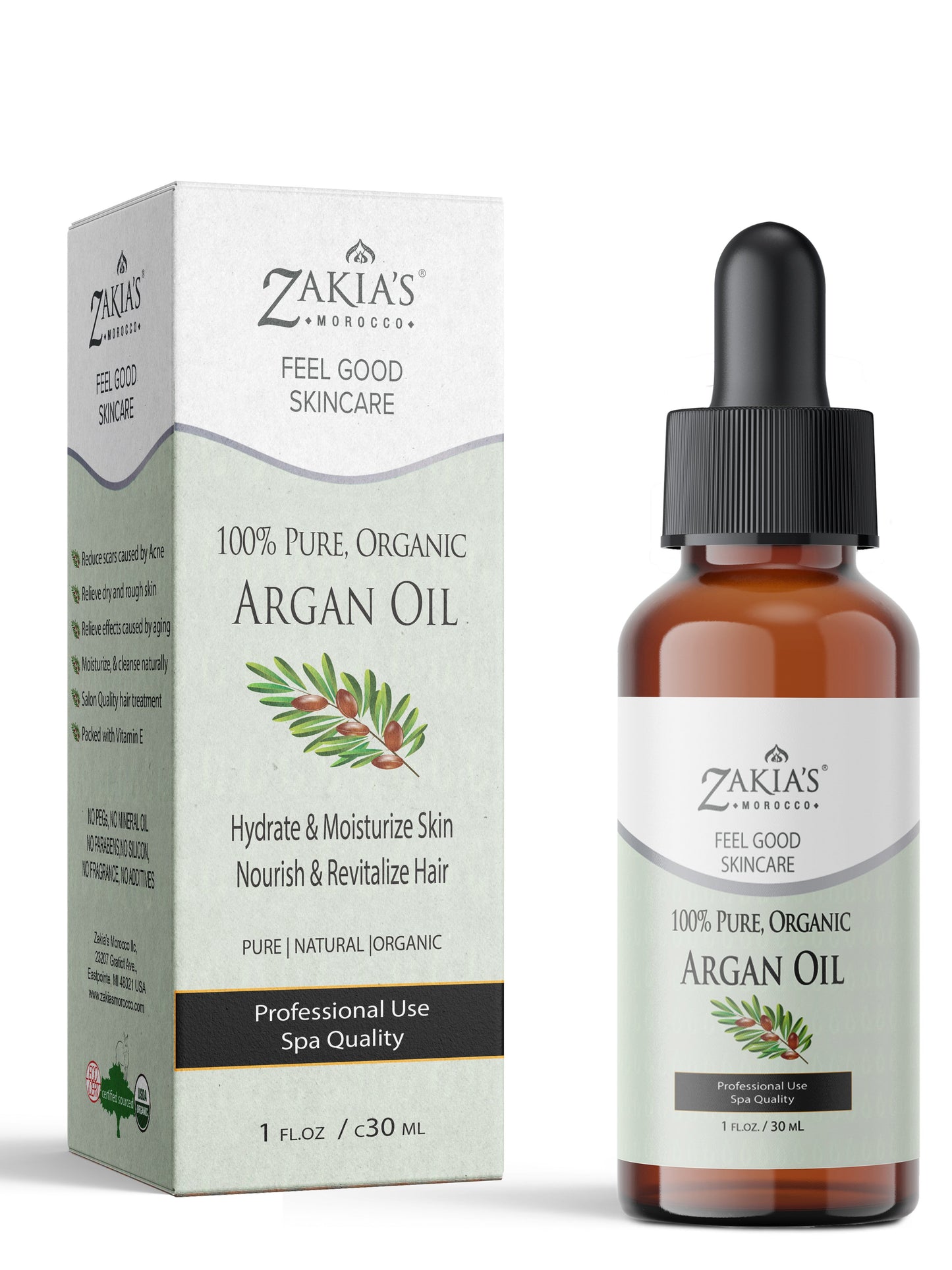 Argan Oil -organic skin & hair treatment oil - 1 oz