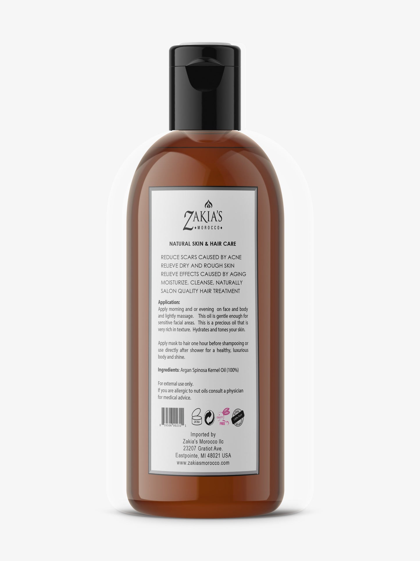 Argan Oil -organic skin & hair treatment oil - 16 oz