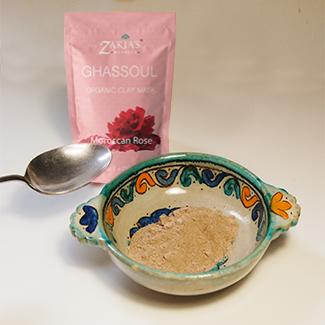 Organic Moroccan Ghassoul "Rhassoul" Clay Face and Hair Mask - Rose - 8 oz.