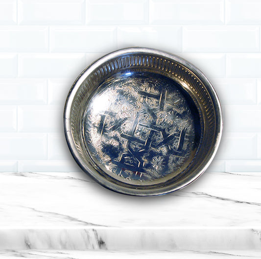 BOWL 01 | Moroccan White Brass Bowl