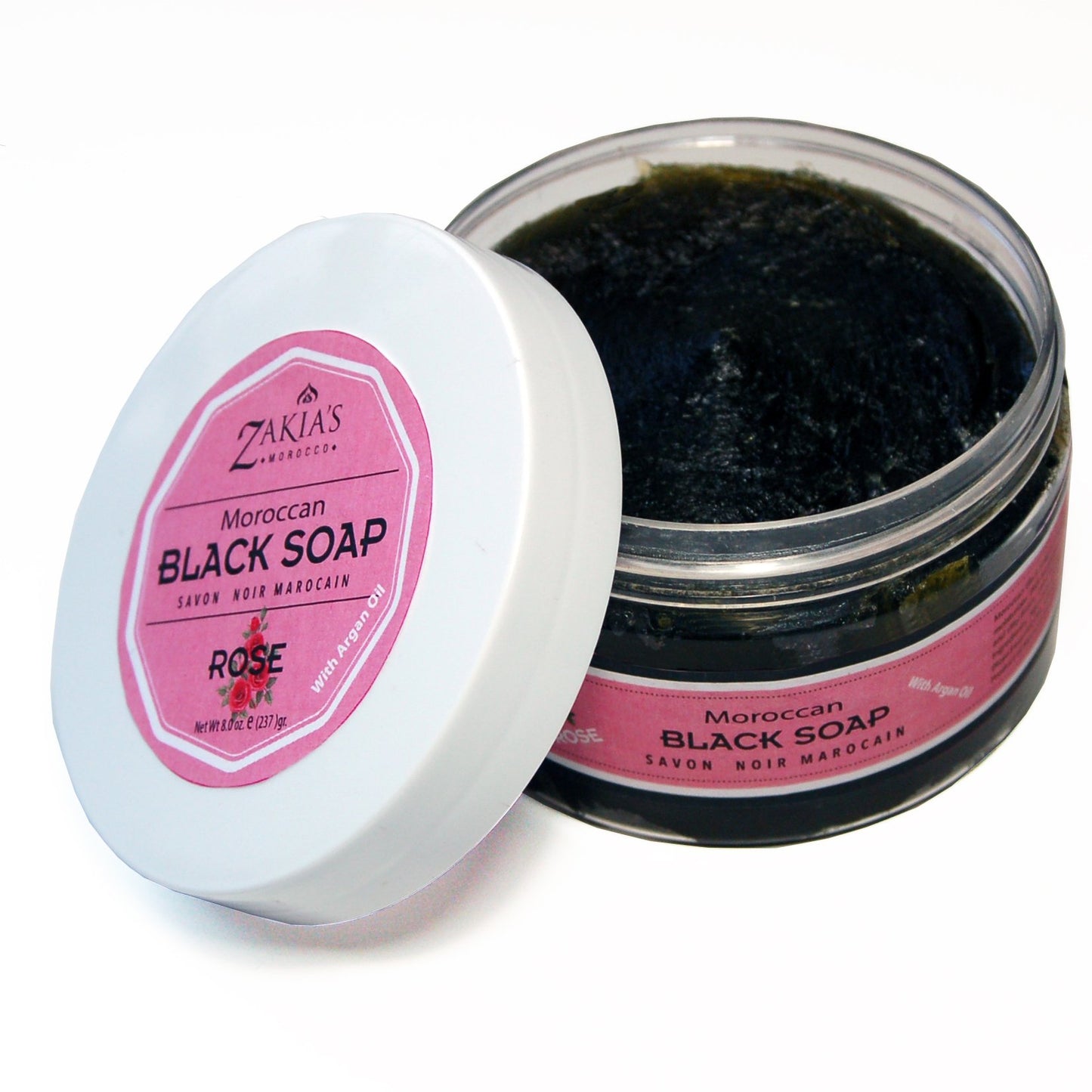 Moroccan "BELDI" Black Soap - Rose - 8 oz