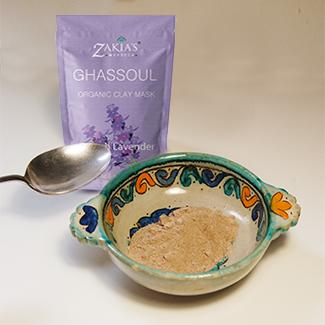 Organic Moroccan Ghassoul "Rhassoul" Clay Face and Hair Mask - Lavender - 8 oz.