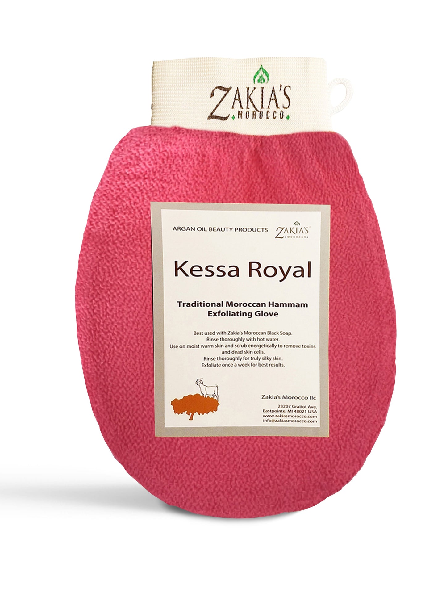 Kessa Original Exfoliating Glove - Deep Pink